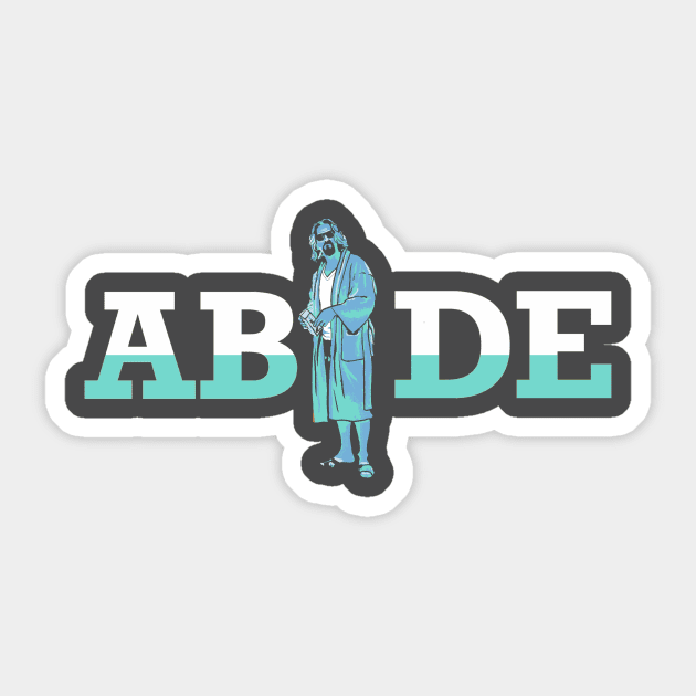 ABIDE - Dude Lebowski Robe Design Sticker by GIANTSTEPDESIGN